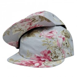 “The Floral” 5 Panel Cap – grey